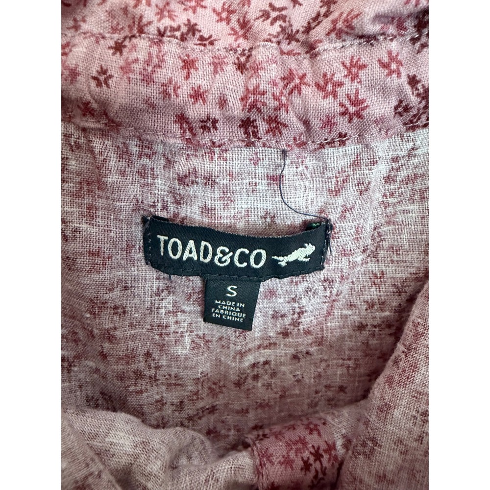 Toad & Co Taj Hemp Strappy Jumpsuit Floral Boho Sustainable Pink Size Small - Picture 7 of 10